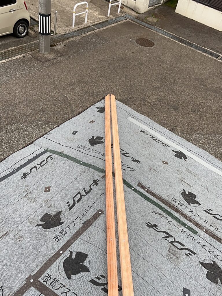 棟木下地していきます